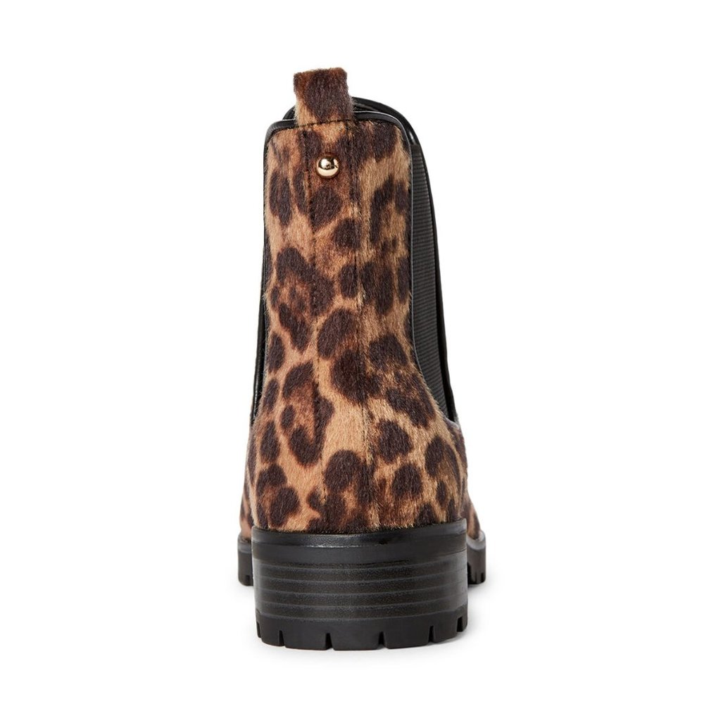 NINE WEST  Natural Angelo Leopard Chelsea Boots - Picture 3 of 4